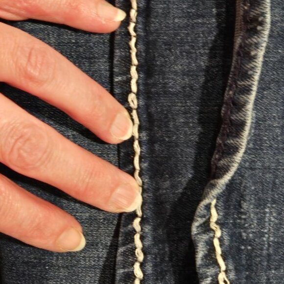 Vigoss New York Slim Boot Jeans Size 20 Embellished Pockets Dark Wash Size 20/33 - Picture 8 of 9